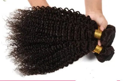 Brazilian kinky curly wave human hair curtain wig, medium long, dyeable, sizes 8 to 26 inches