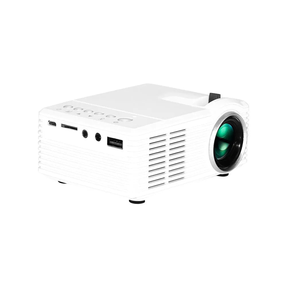 Sida SD30 compact children projector in black on table with USB cable and remote control