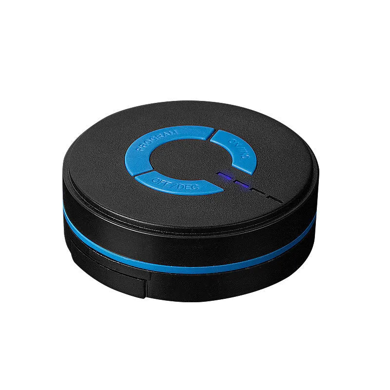 Black HQ-185 mini electric shoulder and neck massager for cervical spine relief with massage patches