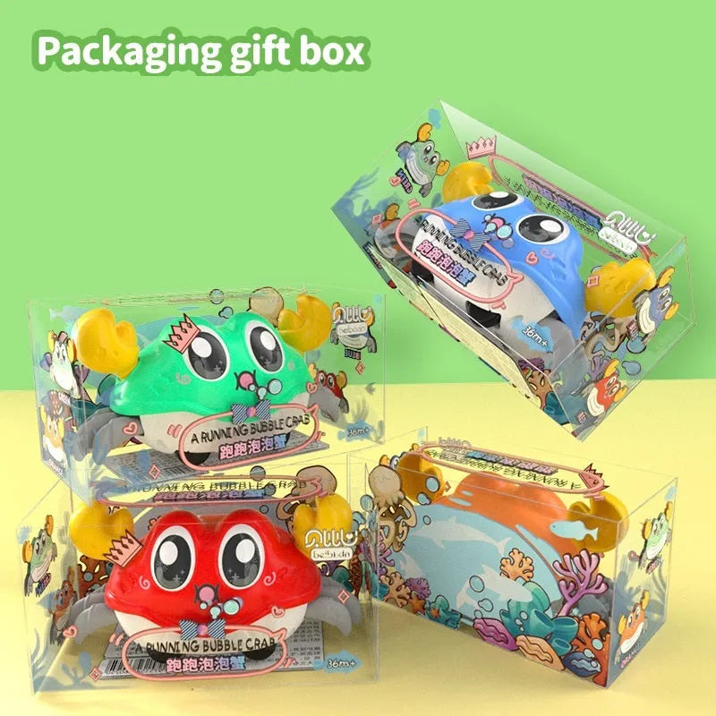 Running bubble crab toy car in red, ABS body, battery-free double loop walking, indoor outdoor toy for ages 3+