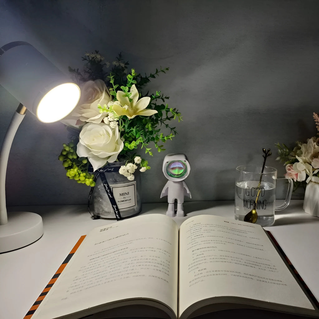 Double-headed black photography lamp with metal base and wired switch for live streaming studio lighting.