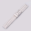 Stainless steel smart watch strap in silver, 22mm width, for Samsung Apple Huawei and universal watches