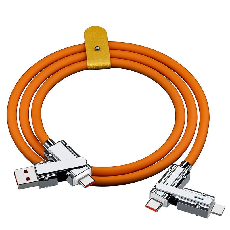 Fast charge mobile phone cable with zinc alloy connectors in multiple colour options
