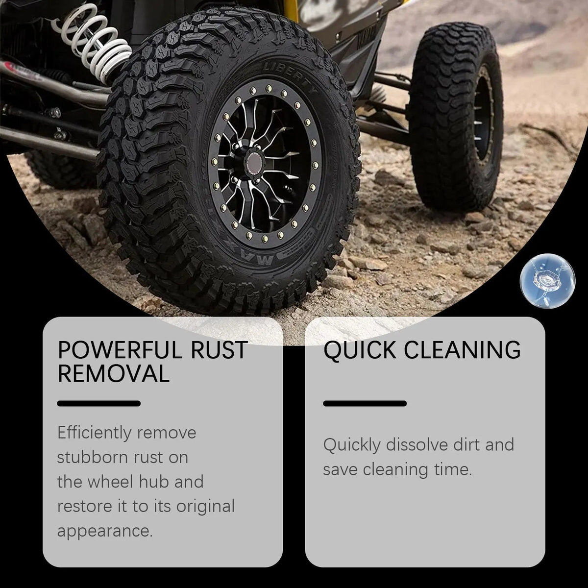 Car rust removing cleanser in 120ml spray bottle with citric acid formula for automotive paint decontamination