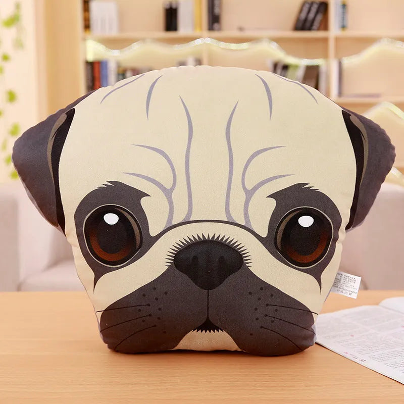 45cm soft plush stuffed sharpei pug dog toy on white background