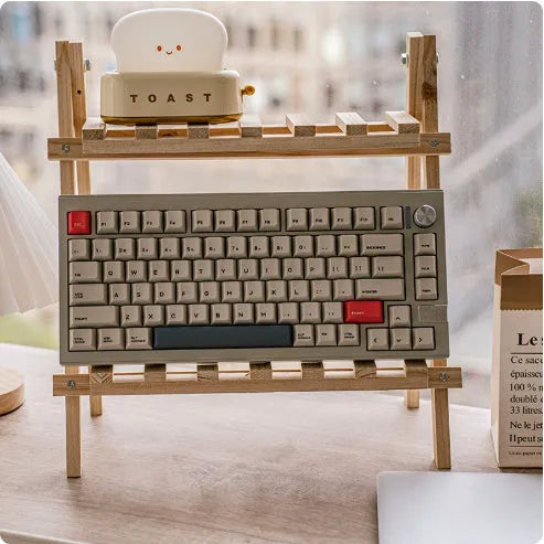 Chidu V75 aluminium mechanical keyboard with RGB lighting, frosted gray shaft, 81 keys, and wireless connectivity