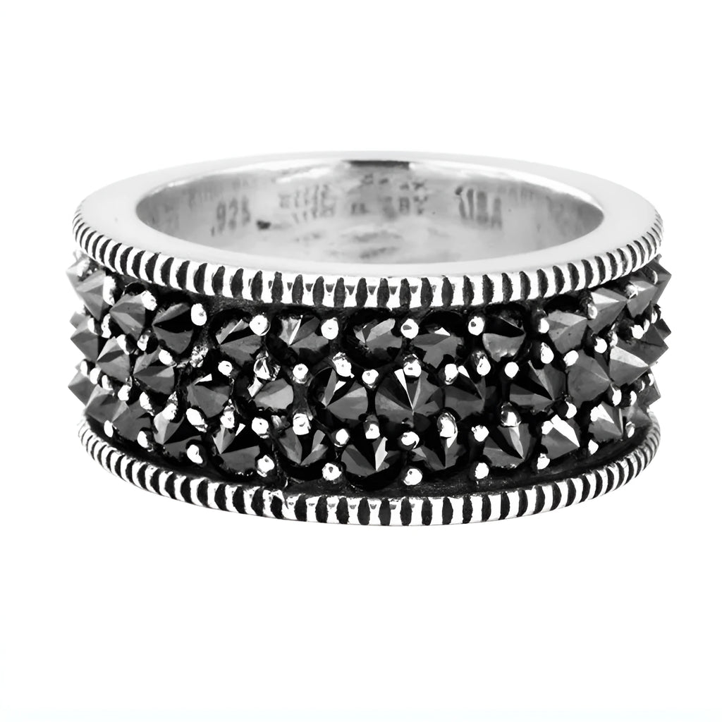 Geometric alloy ring with starry sky pattern, unisex design, colour AJZ3129 Ring
