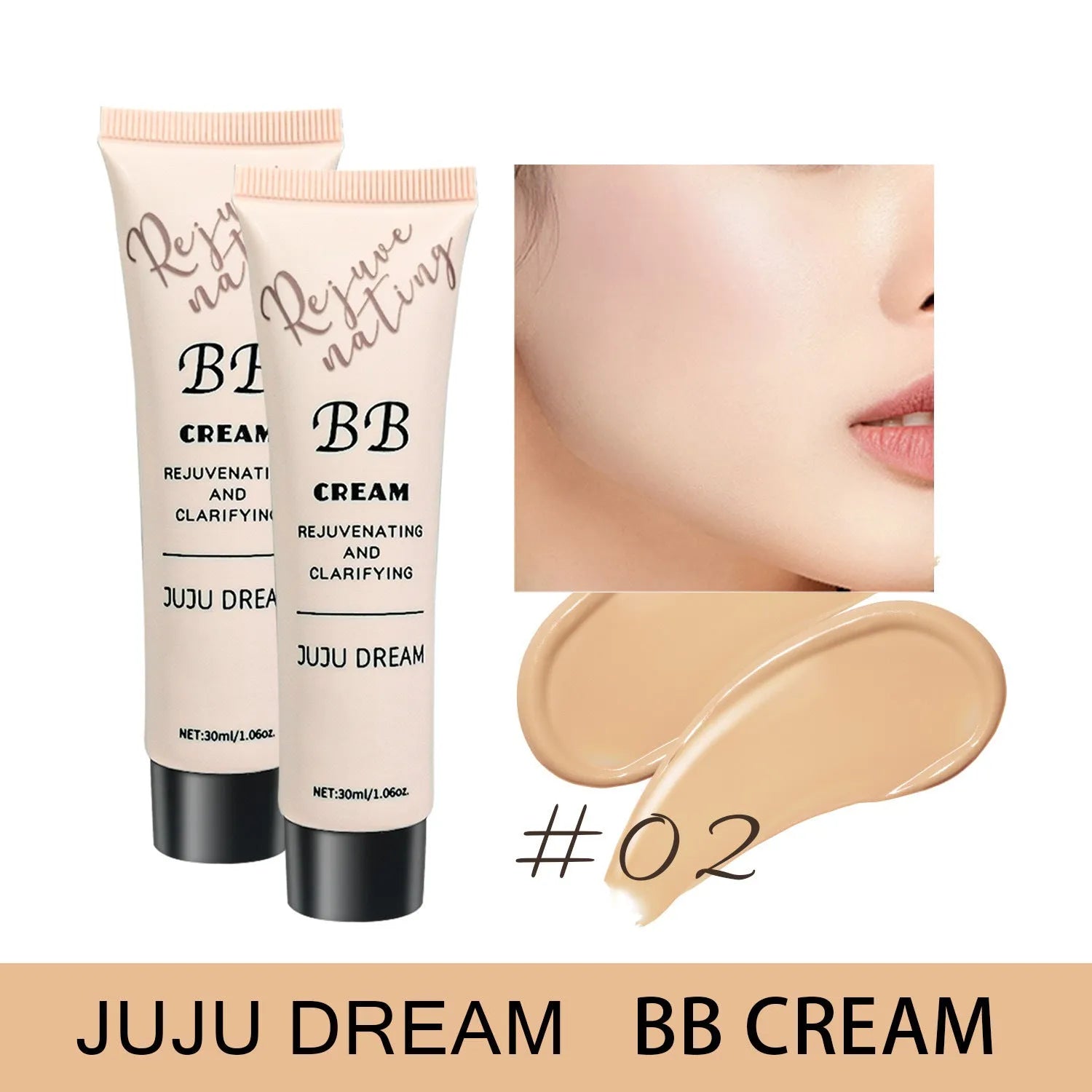 Brightening skin colour waterproof smear-proof BB cream 30ml makeup isolation primer