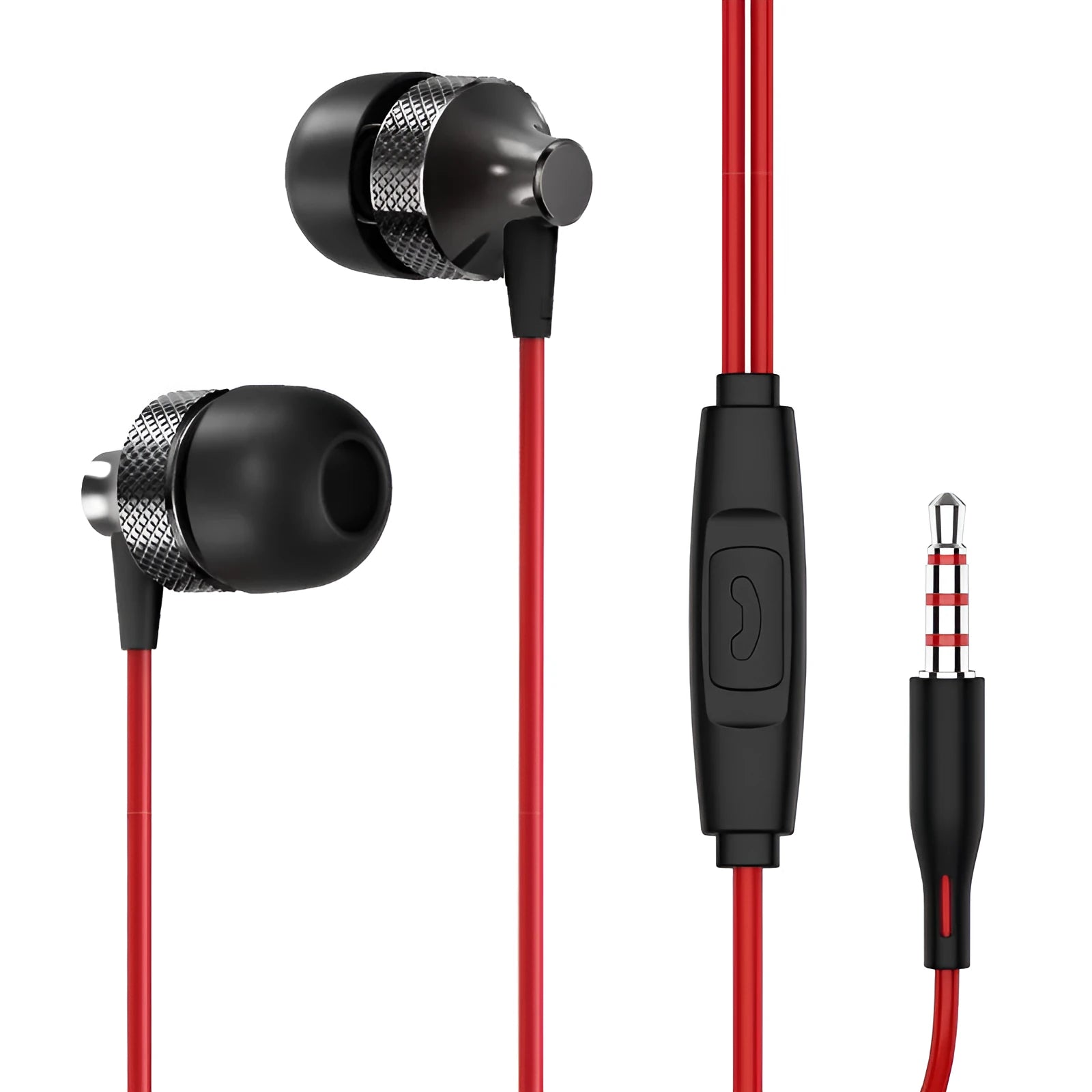 Auricular Metal Fever heavy bass in-ear headphones in copper metal with wheat cable