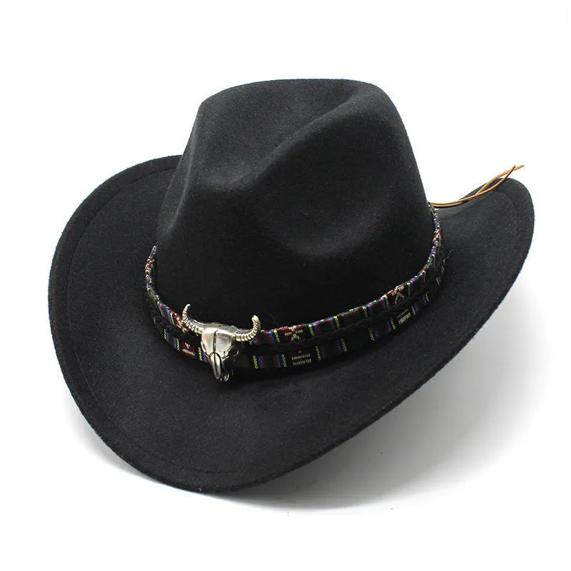 Western cowboy hat with bell crown in polyester, shown in army green colour, on a neutral background.
