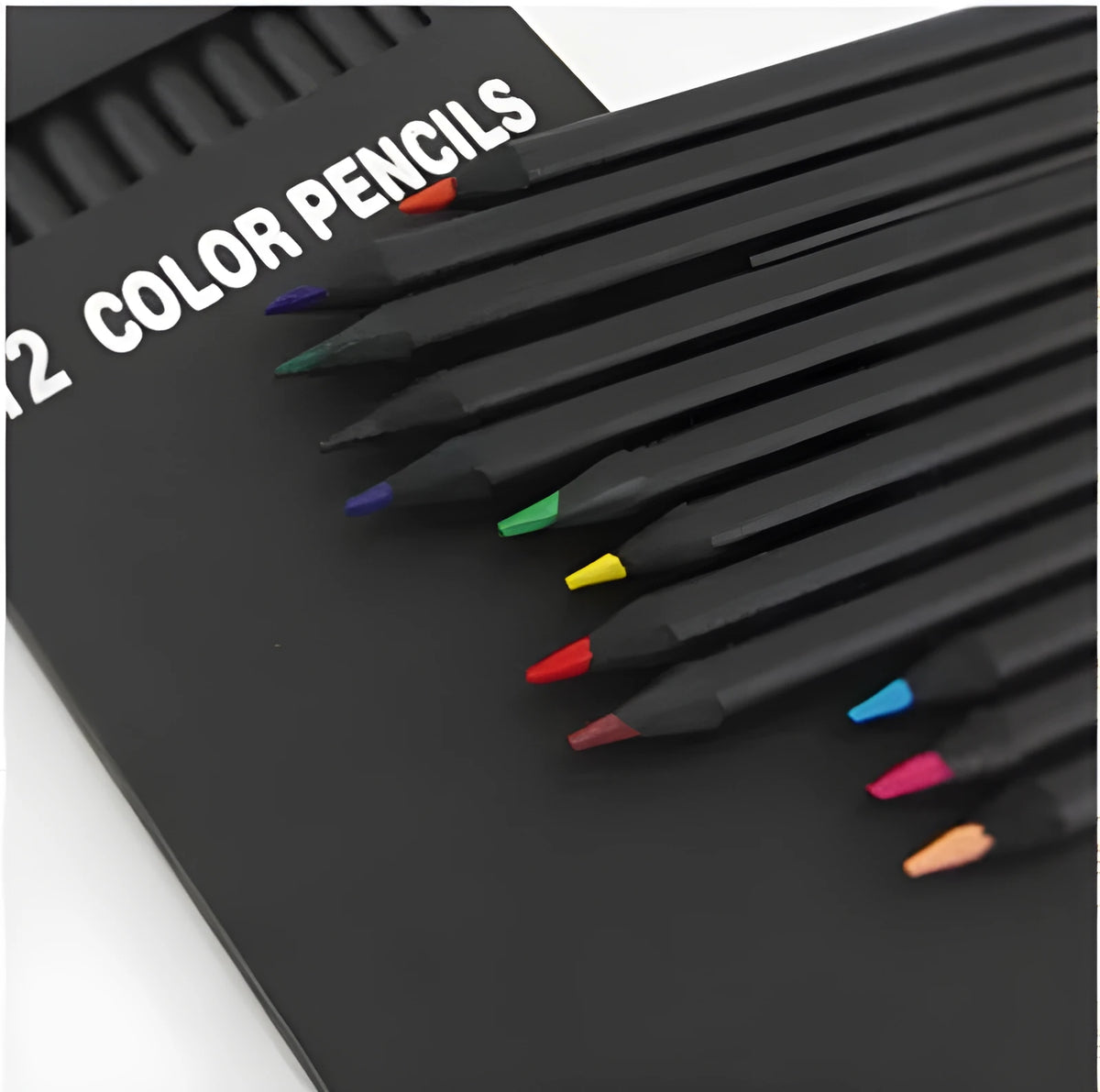 Painting pencil set with first class elm wooden shell, 3.0mm lead, 12 colours, 17.8cm length