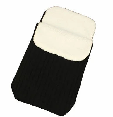 Baby stroller sleeping bag with envelope design in various colours showing lamb cashmere lining and cotton wool filling