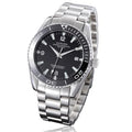 Men's automatic mechanical watch with 42mm stainless steel dial and strap, calendar window, luminous hands