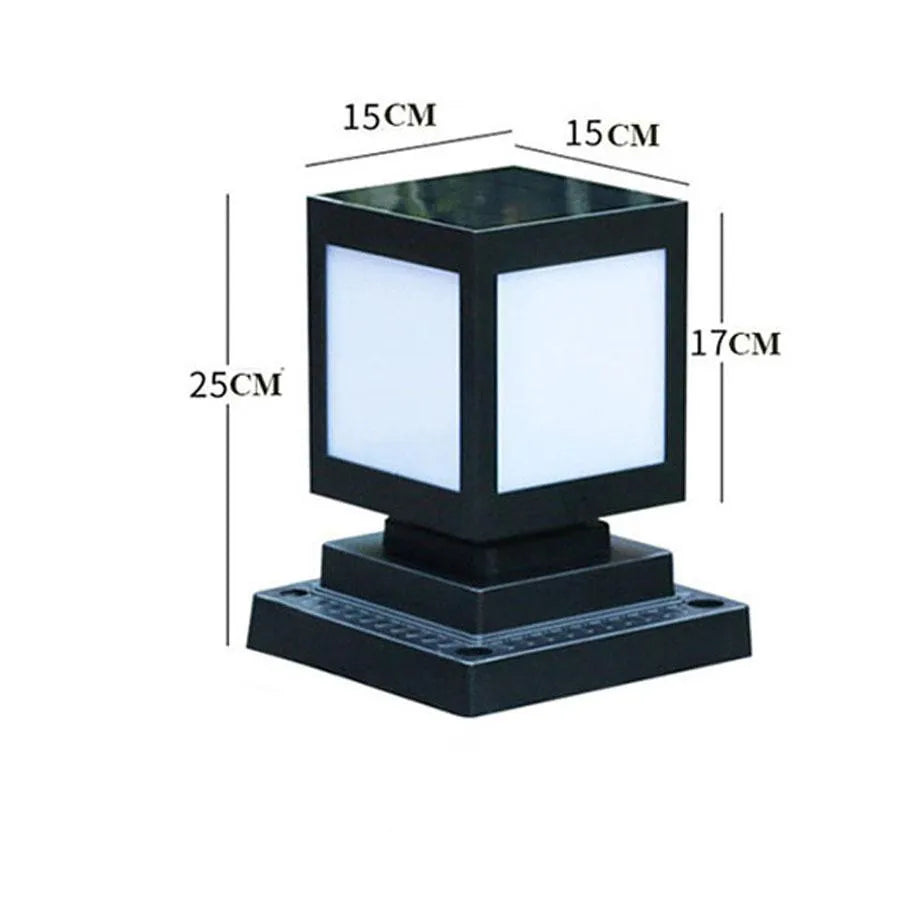 Waterproof solar-powered LED garden light in one of four styles, for wall or landscape use.