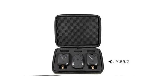 Wireless fishing electronic alarm system with transmitter and receiver units for multiple rod monitoring