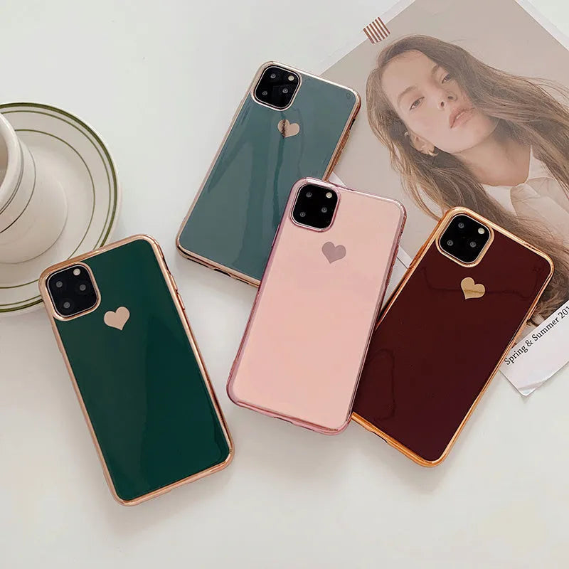 Simple solid colour TPU back cover phone case for iPhone models shown in blue.