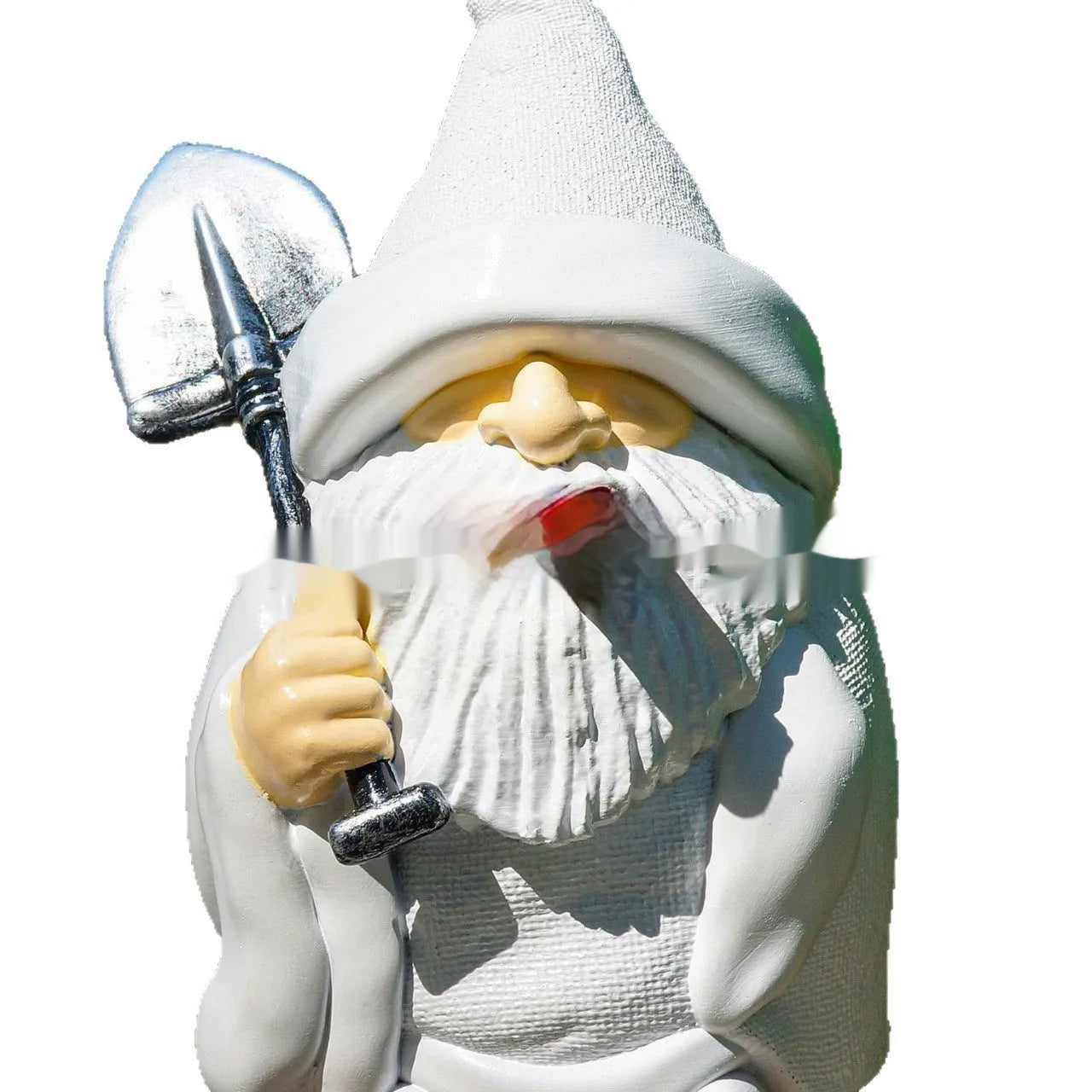 Christmas resin craft ornament showing Smoking Shovel Dwarf design for holiday decoration