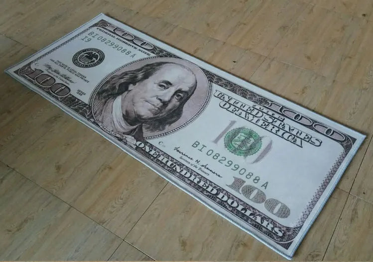 Fashion carpet with retro dollar US dollar design machine-woven for entrance corridor living room bedroom