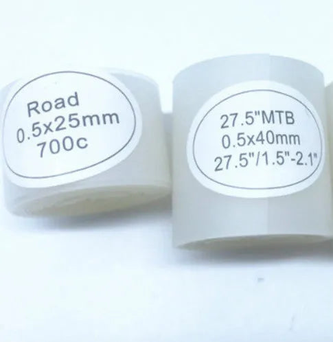 Polyurethane bicycle tyre pad 0.5mm thick, 40mm wide for 26 inch MTB tyre protection.