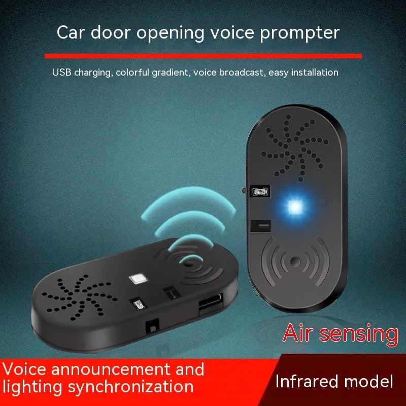 Black car door reminder with infrared sensor for vehicle security