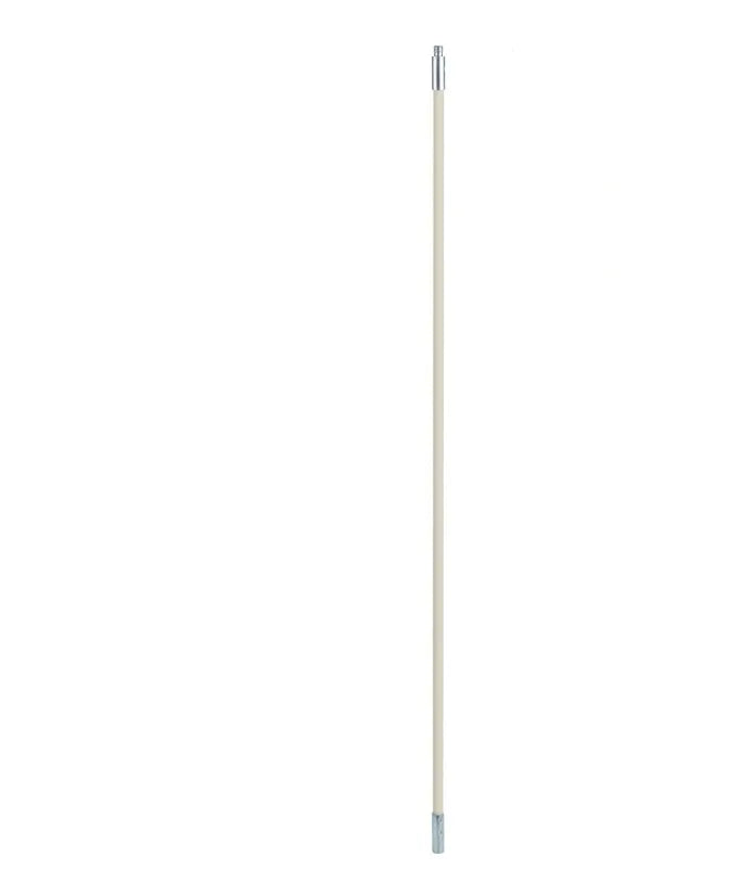 Flexible chimney and dryer vent cleaning brush set with bendable rods and nylon brush head.