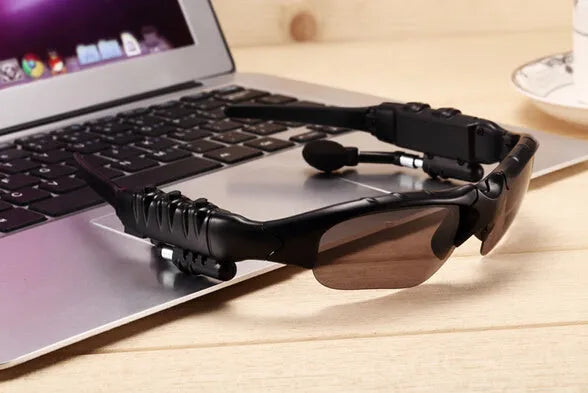 4.1 Smart Stereo Bluetooth Sunglasses, oval frame, wireless sports headset, gray lenses model