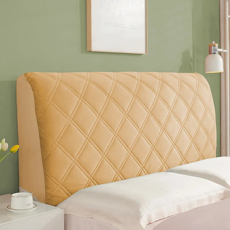 Crystal velvet universal bed cover for headboard or bedside, available in multiple colours and sizes 120cm to 220cm