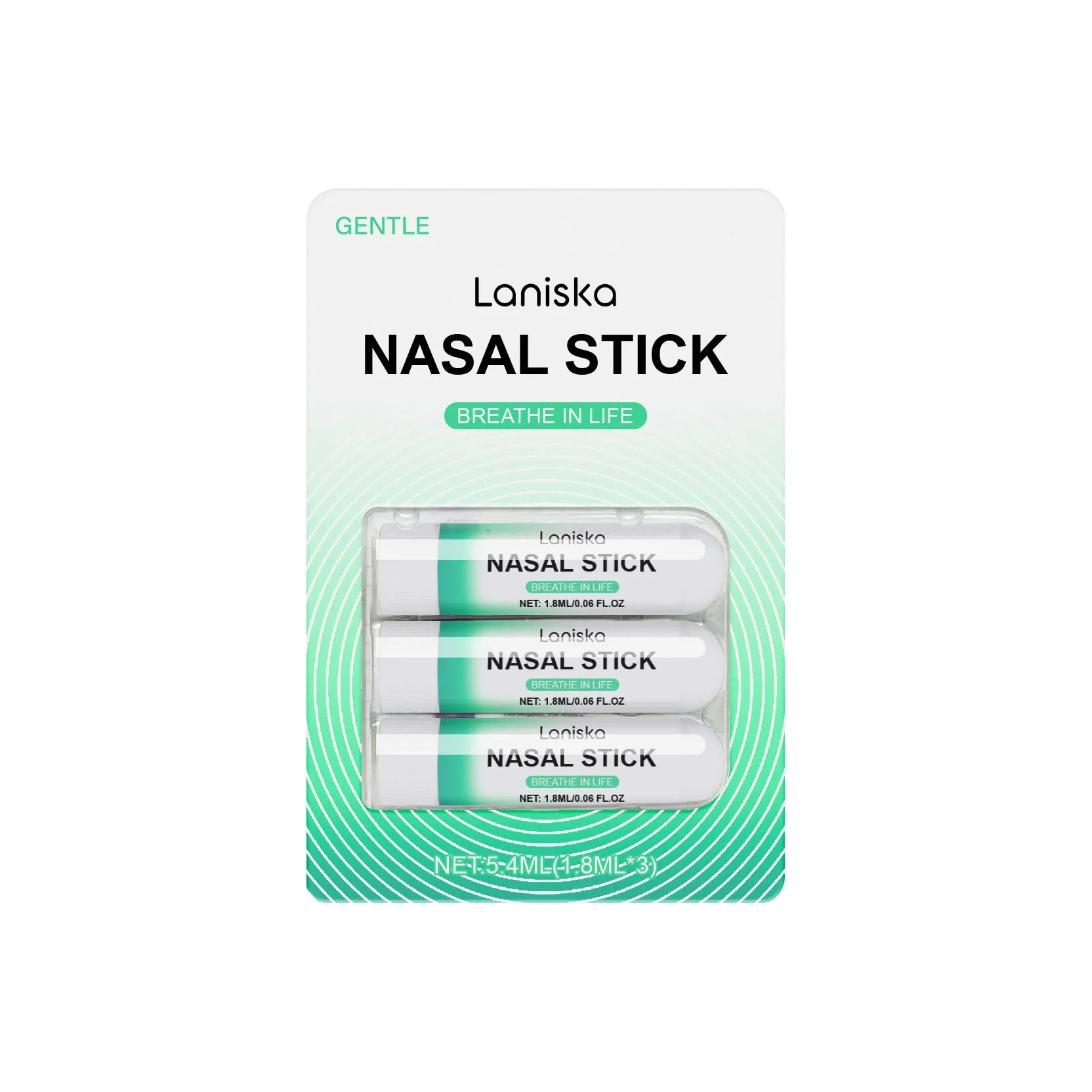 Mint Cool Nose Soothing Suit with three 1.8ml vials containing 5.4ml total of menthol and spearmint spray