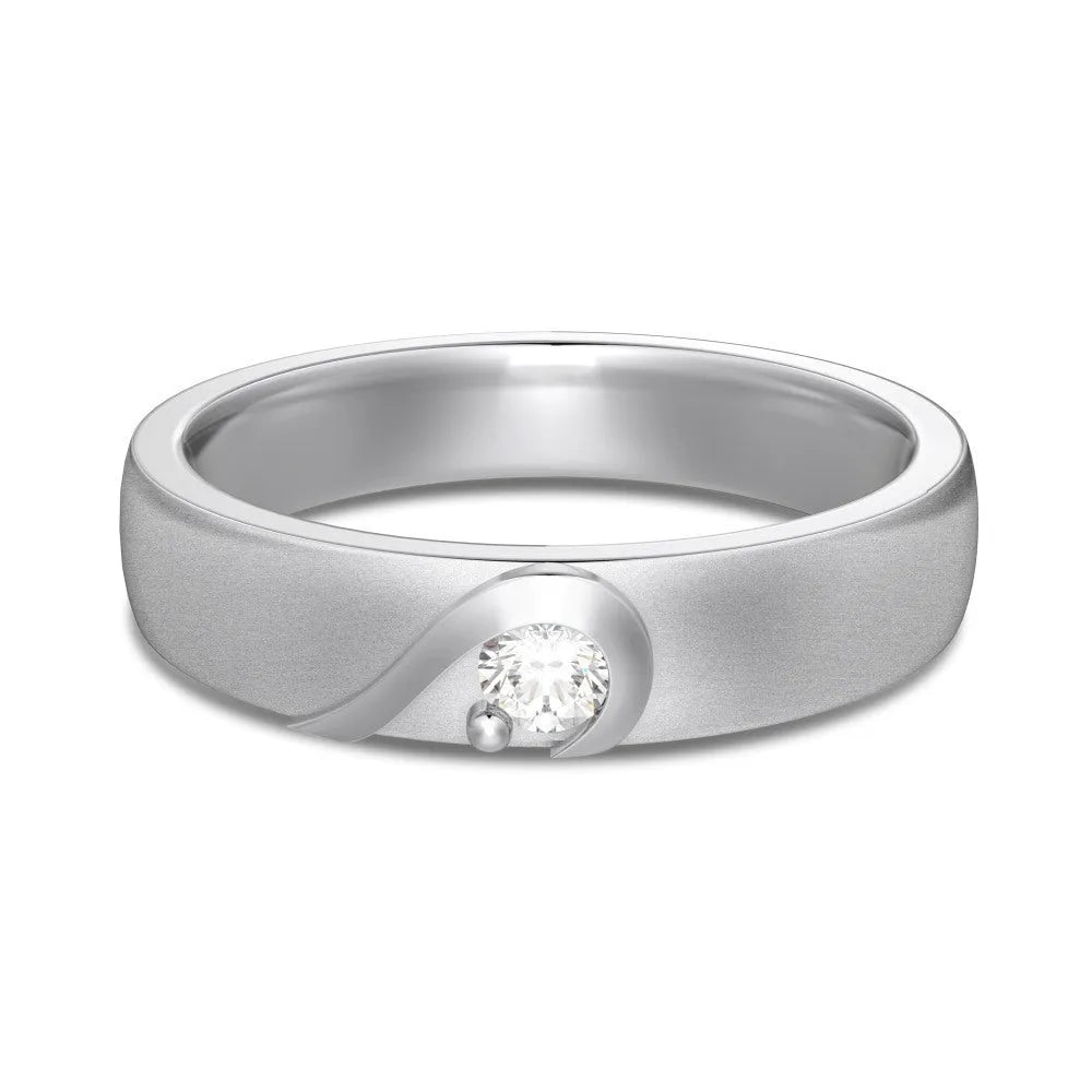 S925 sterling silver heart ring for men and women in platinum or champagne gold, sizes 5-12