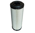 Model 1027 engine air filter with P821575 straight head and P822858 elbow, showing folded filter element.
