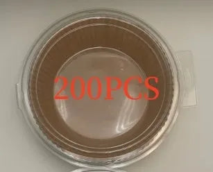 Round white disposable parchment paper liner for air fryer with a 4.5cm edge.