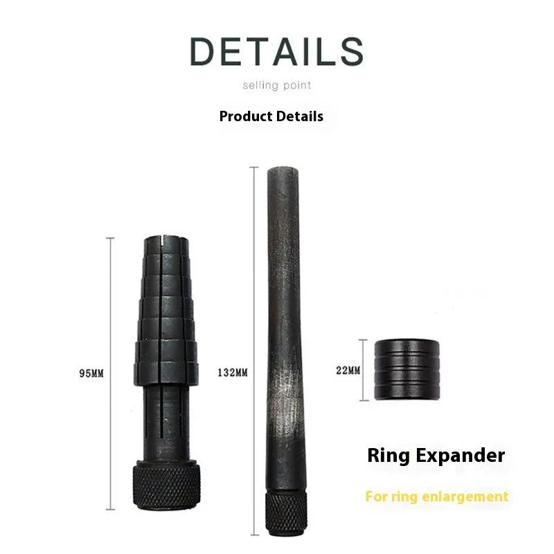 Rotate HXF330025 ring expansion tool with circular stretcher and rubber hammer for jewellery resizing