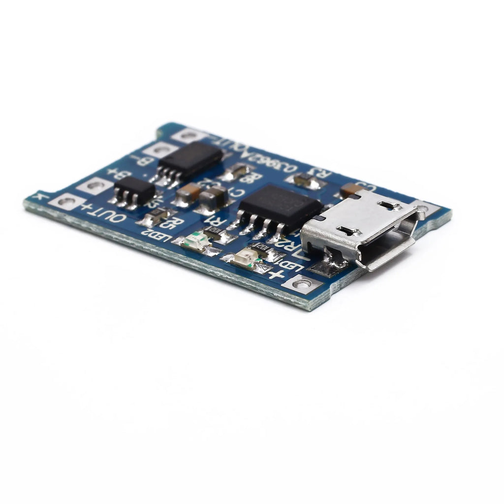 Blue lithium battery charging and protection board, 2.6 x 1.7 cm, 5V input