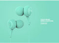 In-ear wired music headset with 3.5mm L-bend plug and 1.2m cable in black colour