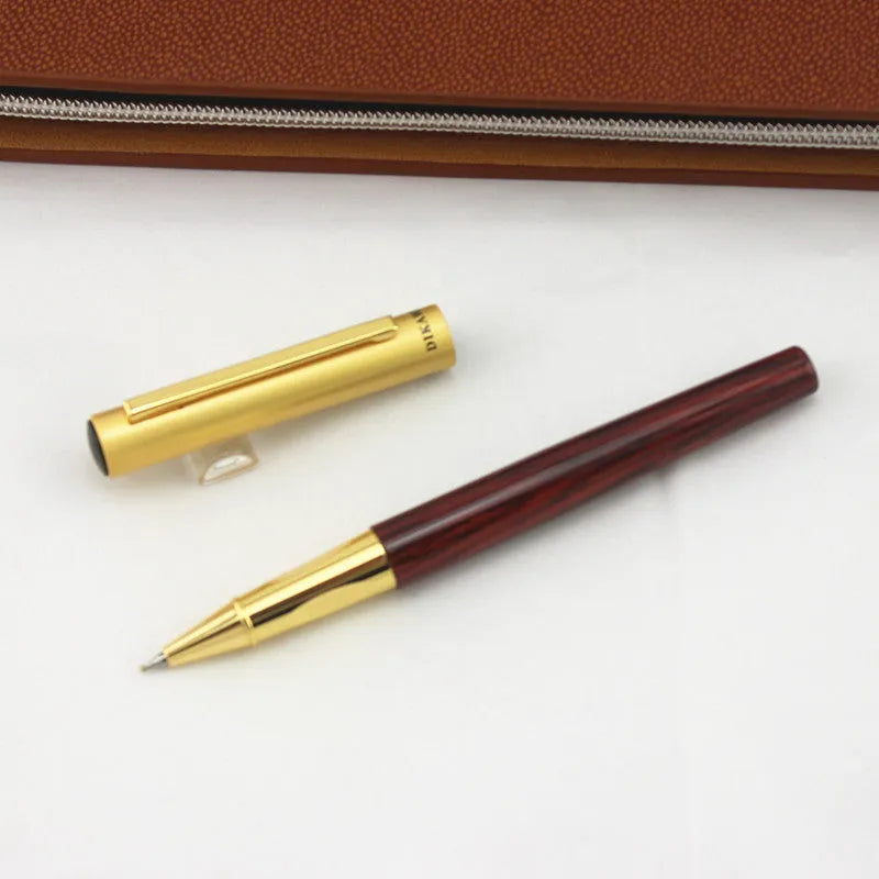 Metal baozhu ballpoint pen for students shown in seven colour options