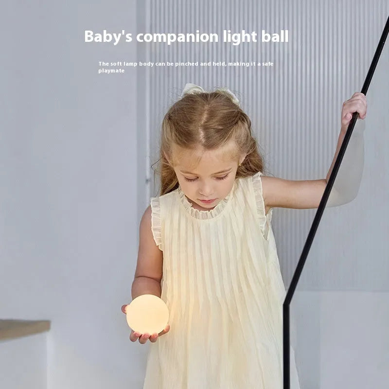Shell pearl silicone pat-induction rechargeable night light, 140x145x160 mm, modern simple design