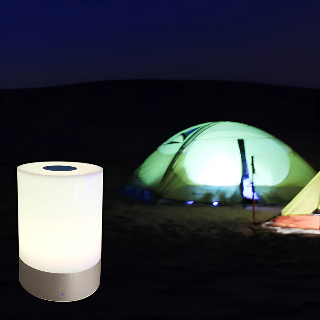 Creative Home dimmable LED bedside night light with PC plastic body on a wooden desk