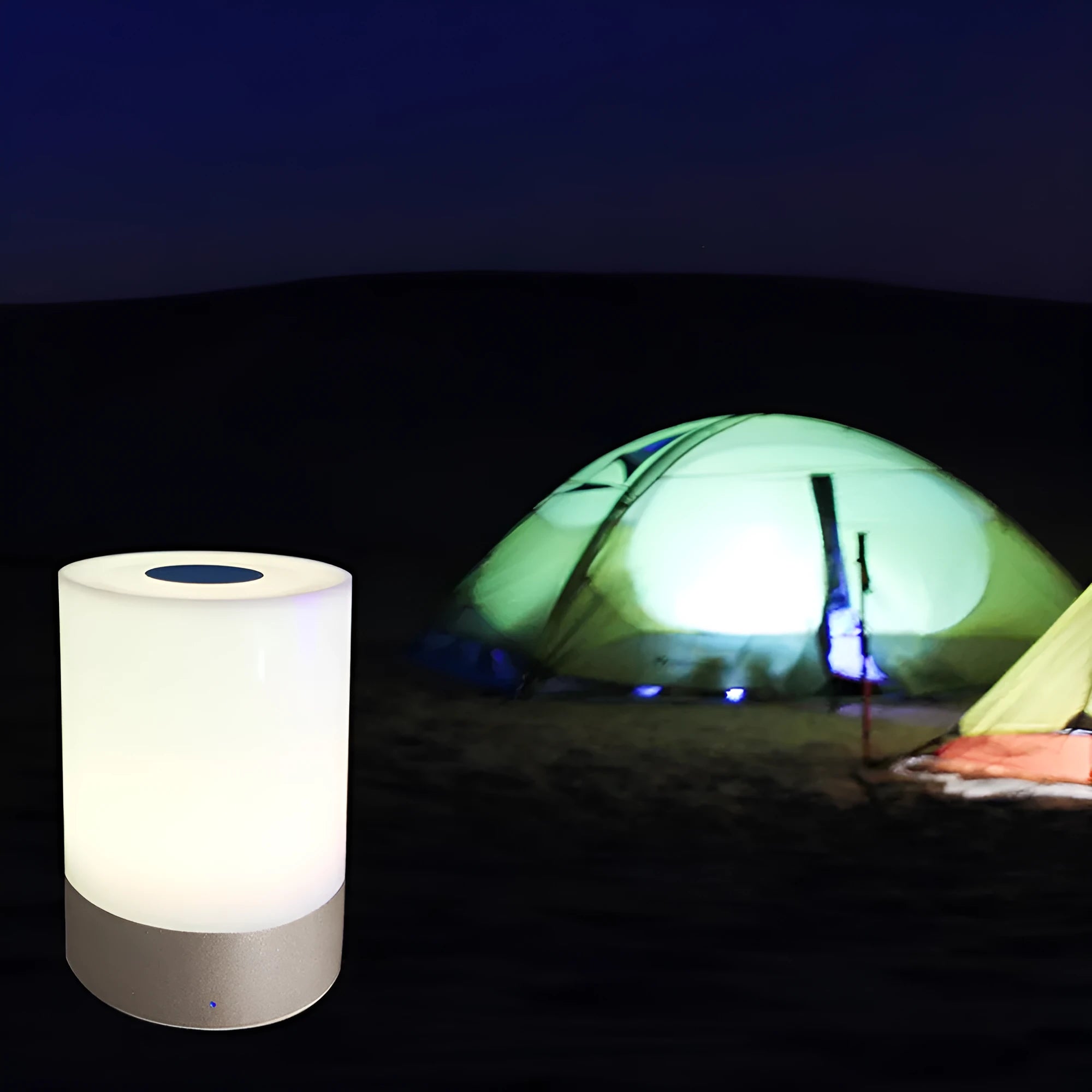 Creative Home dimmable LED bedside night light with PC plastic body on a wooden desk