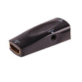 Black and white HDMI to VGA adapter cable converter showing compact size