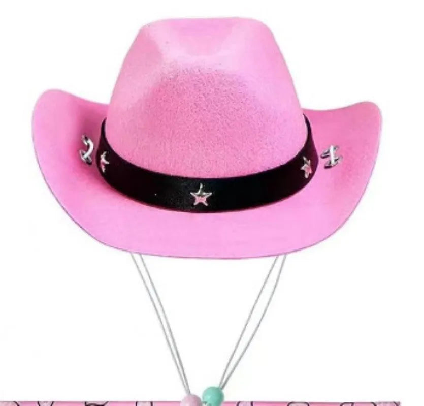 Cat wearing cowboy hat and bandana costume set for Halloween