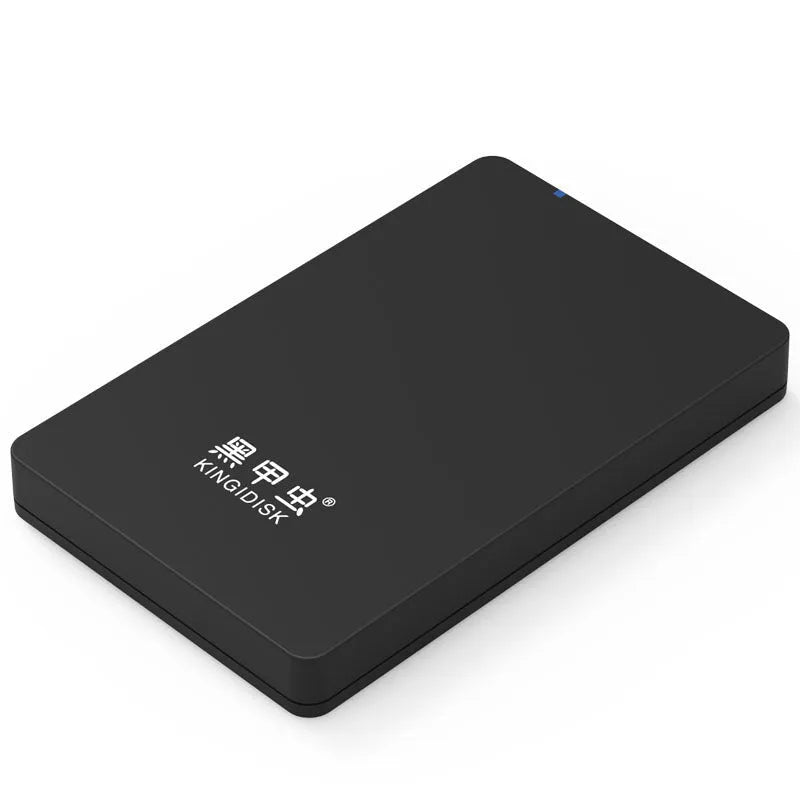 Black KINGIDISK USB 3.0 2.5 inch portable external hard drive, 120 x 76 x 13mm, 80GB to 2TB