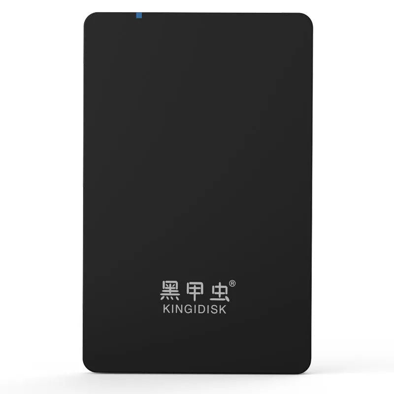 Black KINGIDISK USB 3.0 2.5 inch portable external hard drive, 120 x 76 x 13mm, 80GB to 2TB