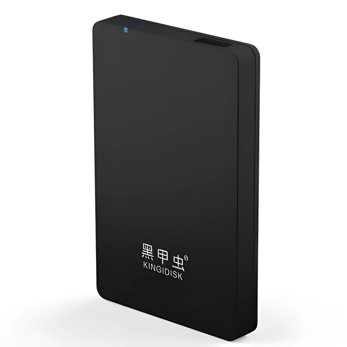 Black KINGIDISK USB 3.0 2.5 inch portable external hard drive, 120 x 76 x 13mm, 80GB to 2TB