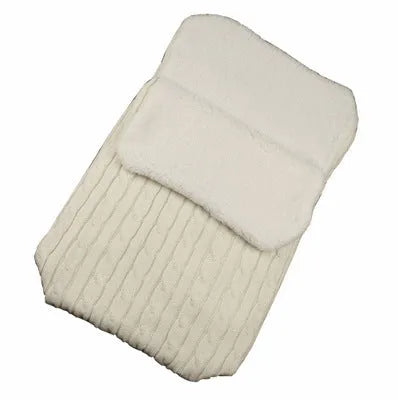 Baby stroller sleeping bag with envelope design in various colours showing lamb cashmere lining and cotton wool filling