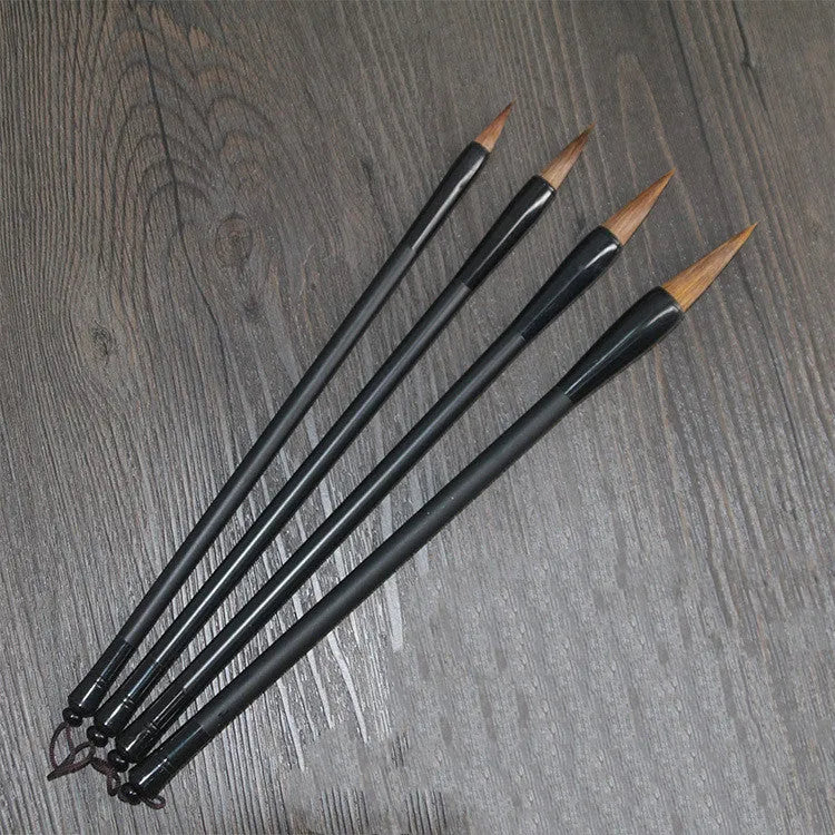 23cm student calligraphy brush with steel barrel and traditional brush design