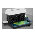 Creative multi-function USB alarm clock with night light in black colour