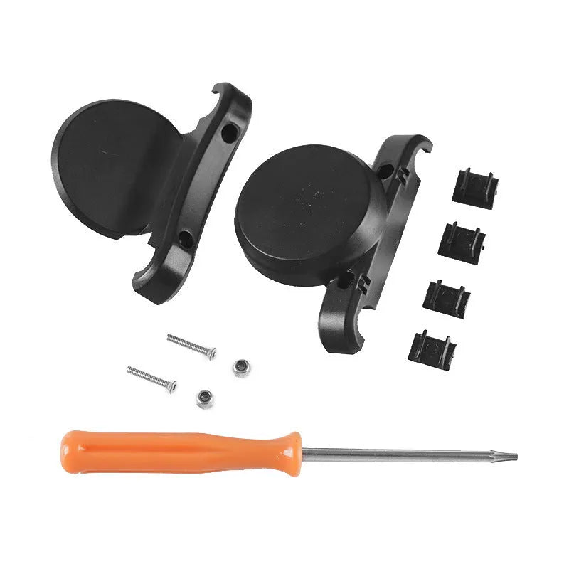 Black ABS plastic bicycle tracking locator bracket with anti-theft hardware components