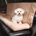 Rear car dog bed in black Oxford cloth measuring 127x35x55 cm for dog travel in SUV boot
