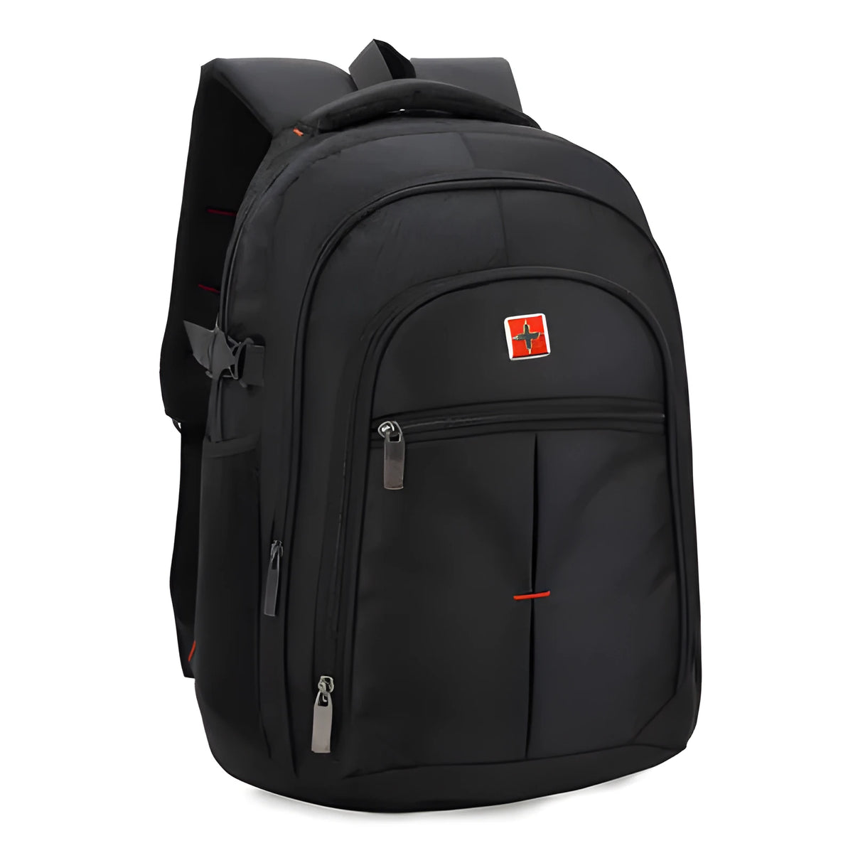 Medium waterproof polyester backpack computer bag for 15-inch laptop, double shoulder, black green khaki red