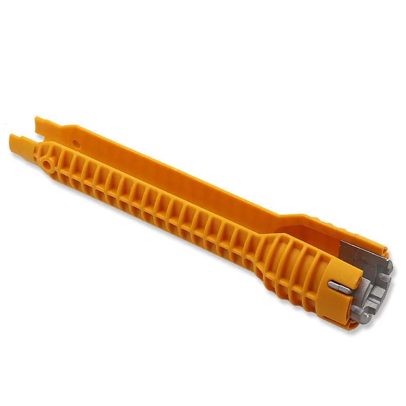 Orange multifunction anti-slip faucet socket wrench with plastic and aluminium alloy construction